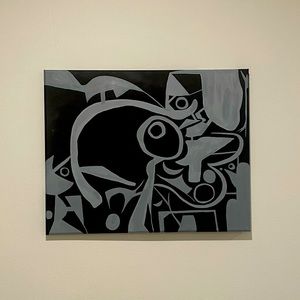 Abstract Art Basel Original Surrealist Modern Acrylic Painting - 16” x 20”